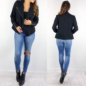 Mango Black Moto Jacket